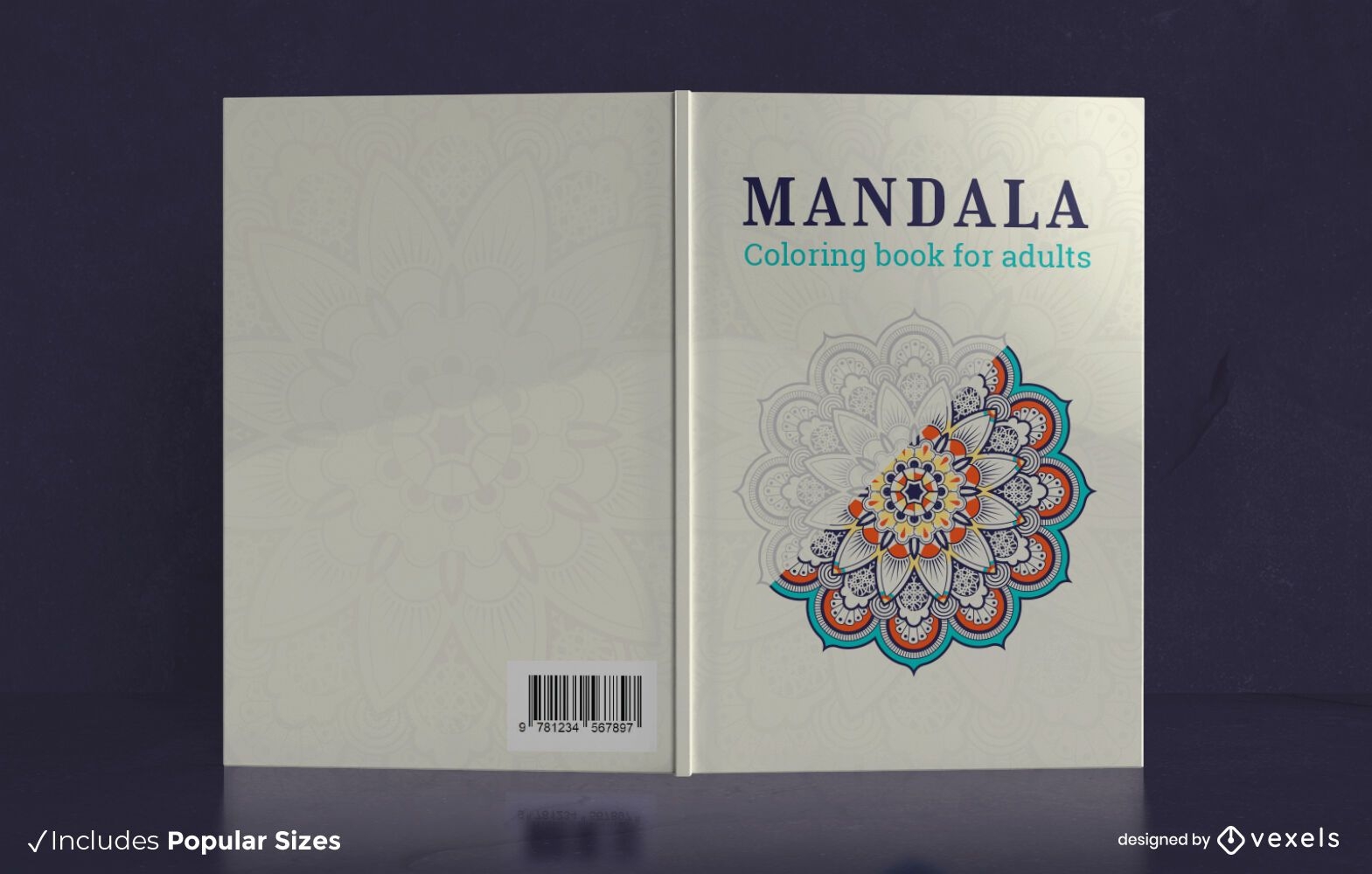 Descarga Vector De Diseño De Portada De Libro De Mandala Para Colorear