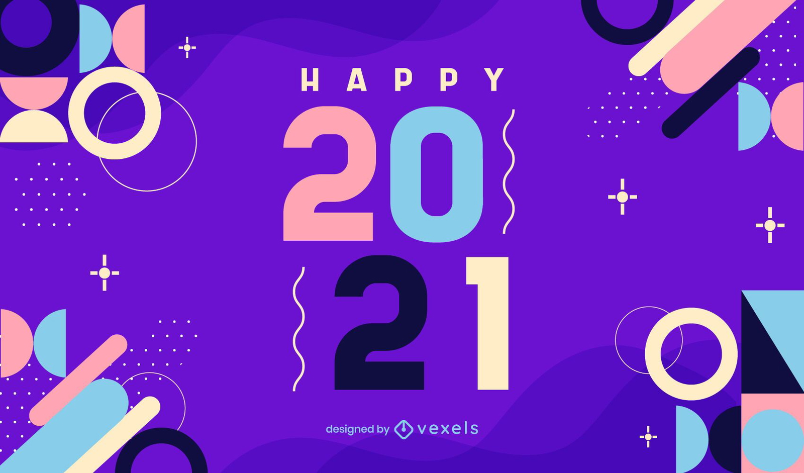 2021 Happy New Year Background Vector Download