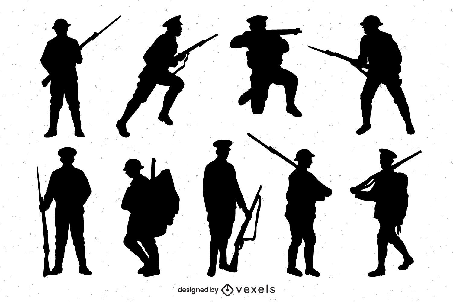 ww1 soldiers silhouette