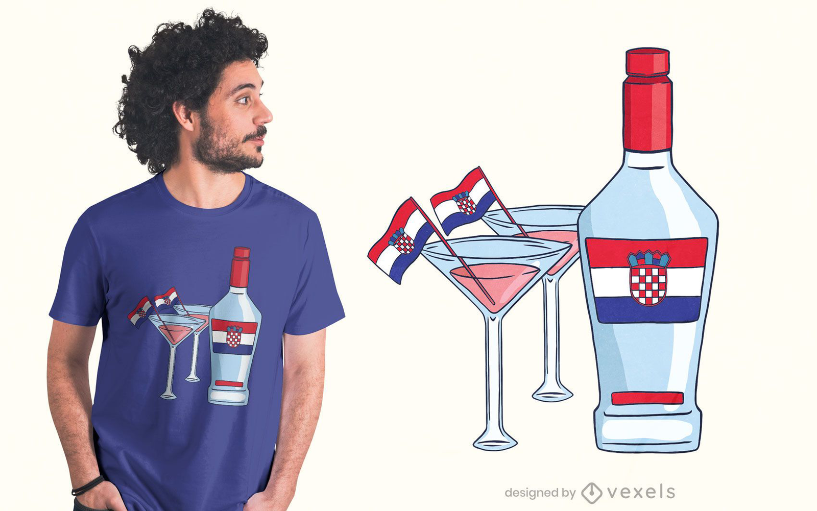 Split Croatia T-shirt Design Vector Download