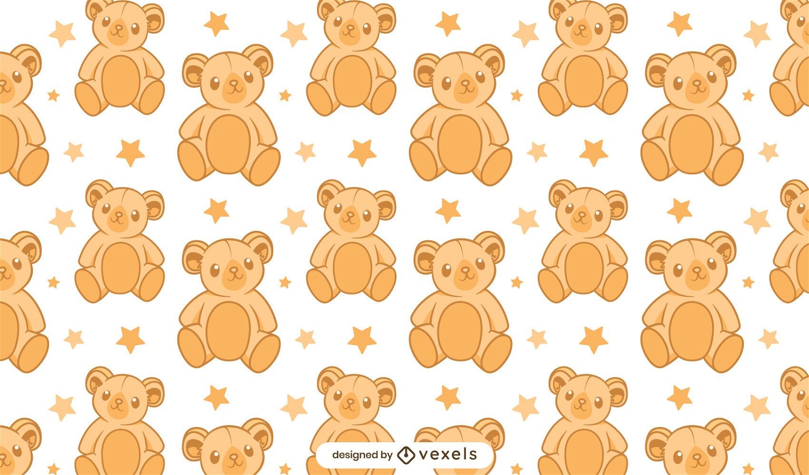 Teddy Bear Pattern Design Vector Download