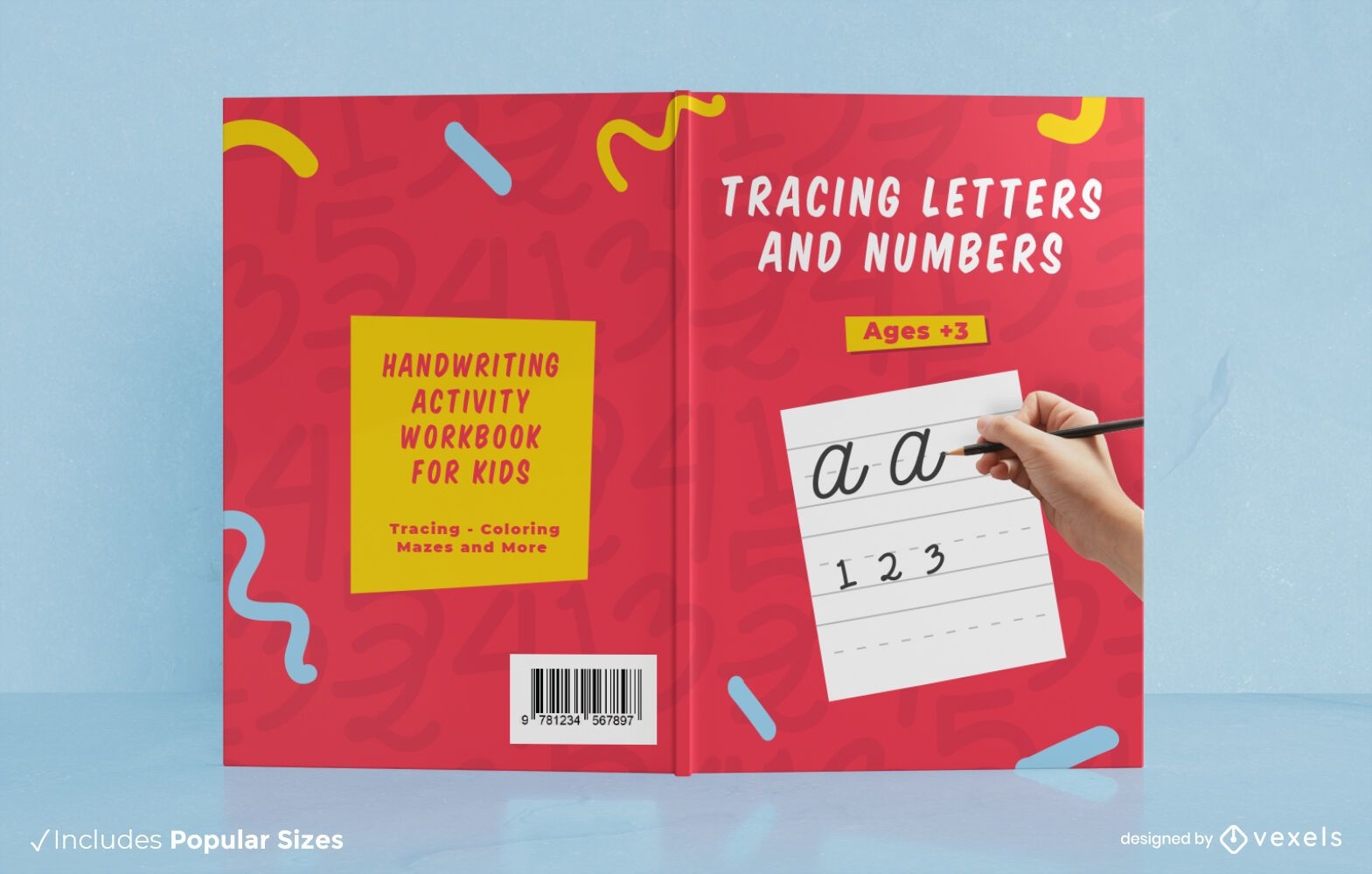 Letter Tracing Book Children Cover Design Vector Download