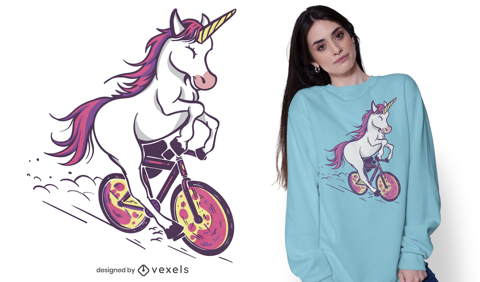 Girl riding unicorn top bike