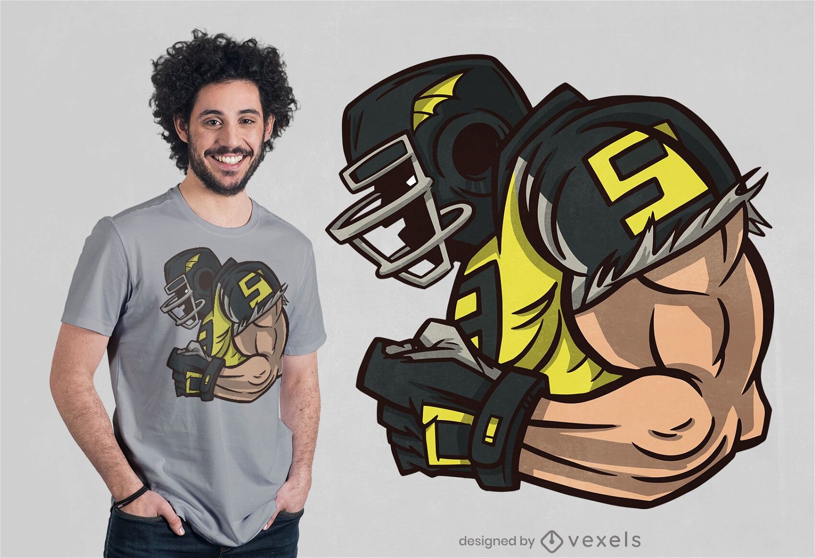 American football helmet T shirt Design Sports' Men's T-Shirt