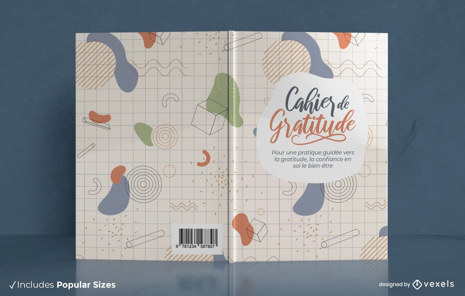 Cahier De Gratitude Book Cover Design Vector Download