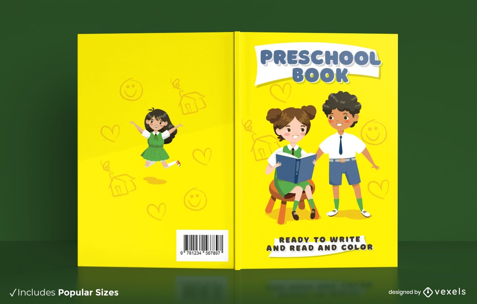 Descarga Vector De Diseño De Portada De Libro De Educación Preescolar
