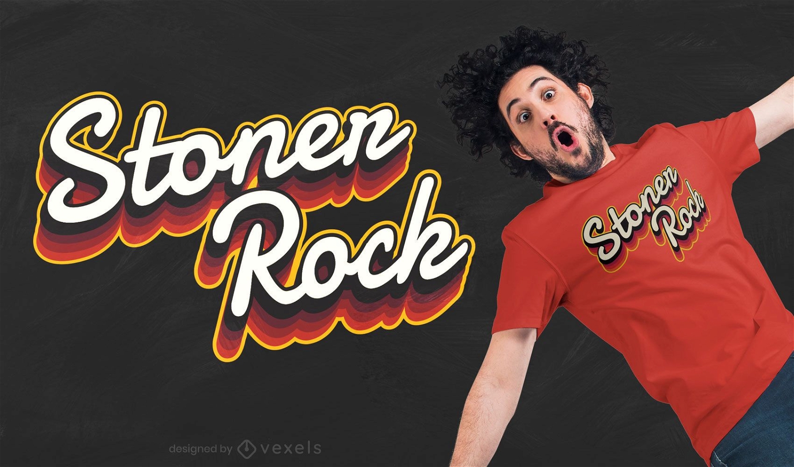 Stoner Rock T-shirt Design Vector Download