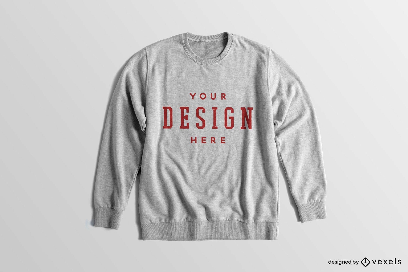 Long Sleeved Melange Sweatshirt Mockup PSD Editable Template
