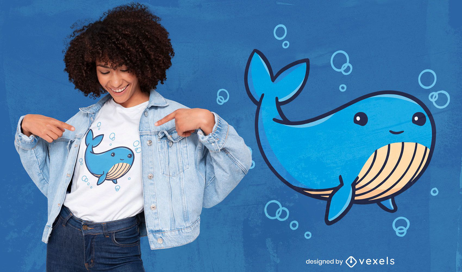 blue whale t shirt