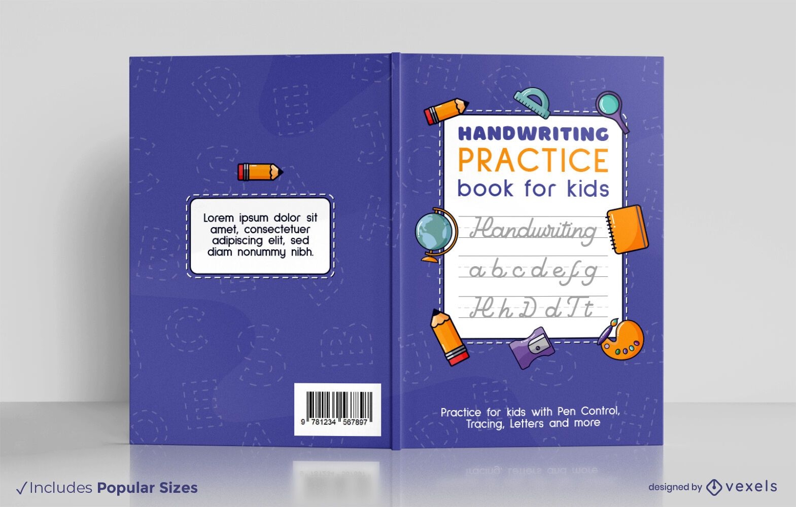 book front cover template for children