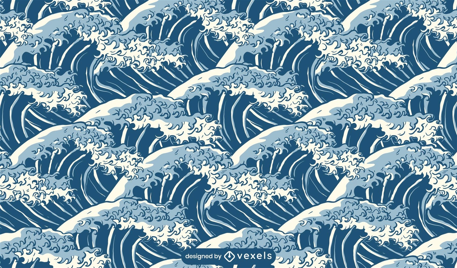 ocean wave stencil template