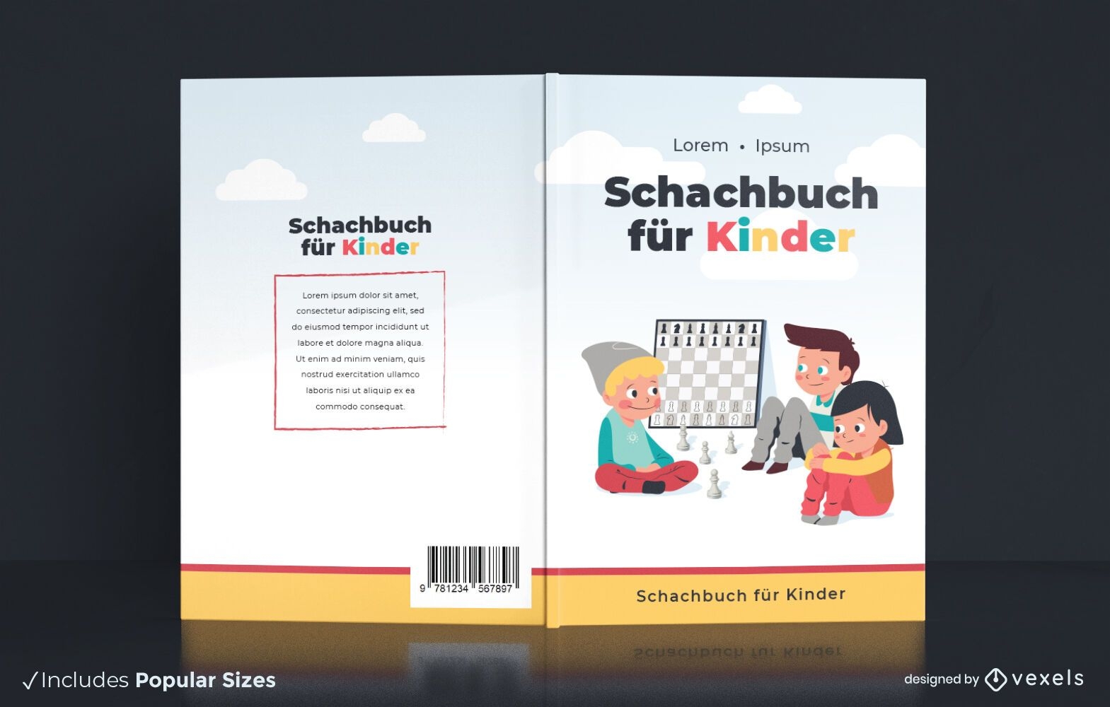 Baixar Vetor De Design Alemão Da Capa Do Livro De Xadrez Infantil