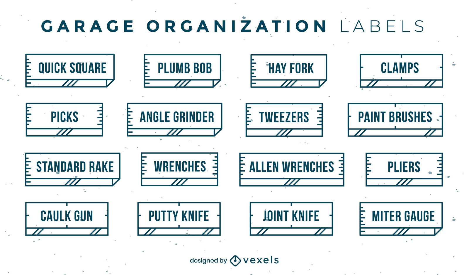 set-of-flat-tools-organization-labels-vector-download