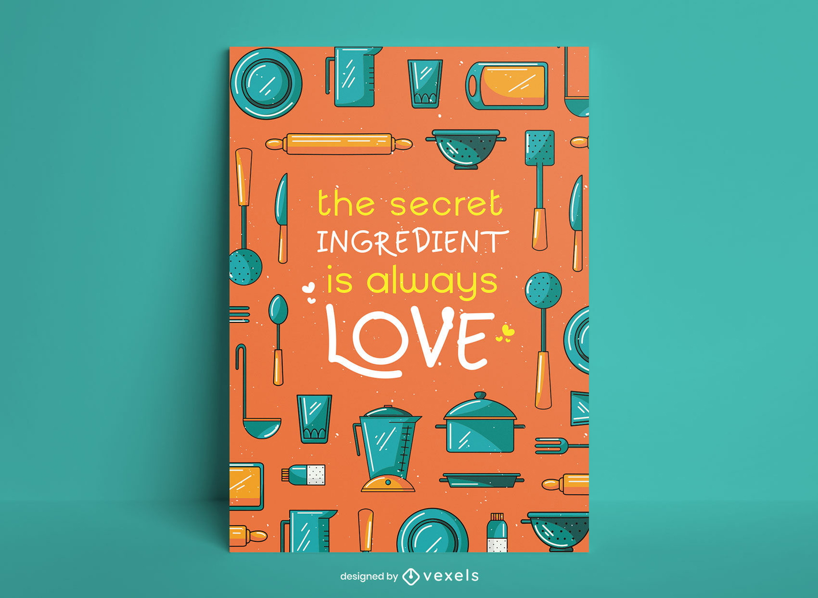 Cooking Utensils Kitchen Poster Design Vector Download