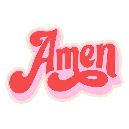 Diseño PNG Y SVG De Letras De La Palabra Amén Para Camisetas