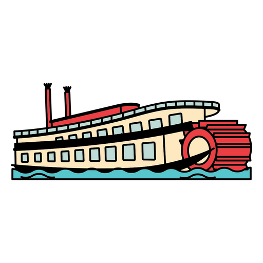 steamship clipart sun