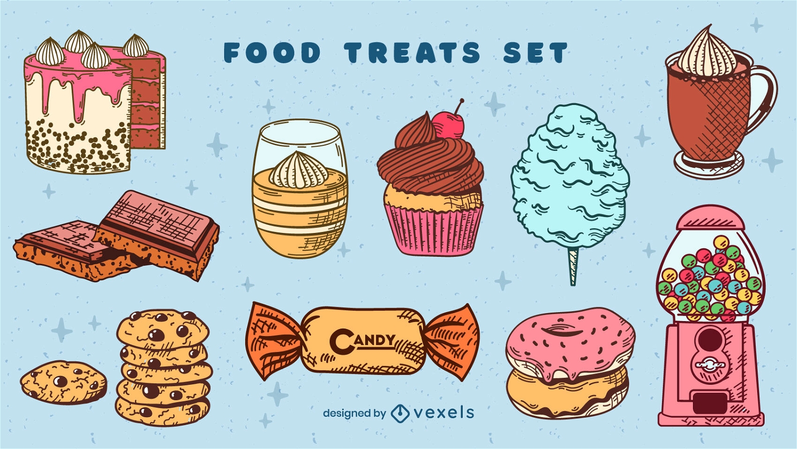 Pastry PNG Clipart  Sweet Treats Graphics Set Illustration