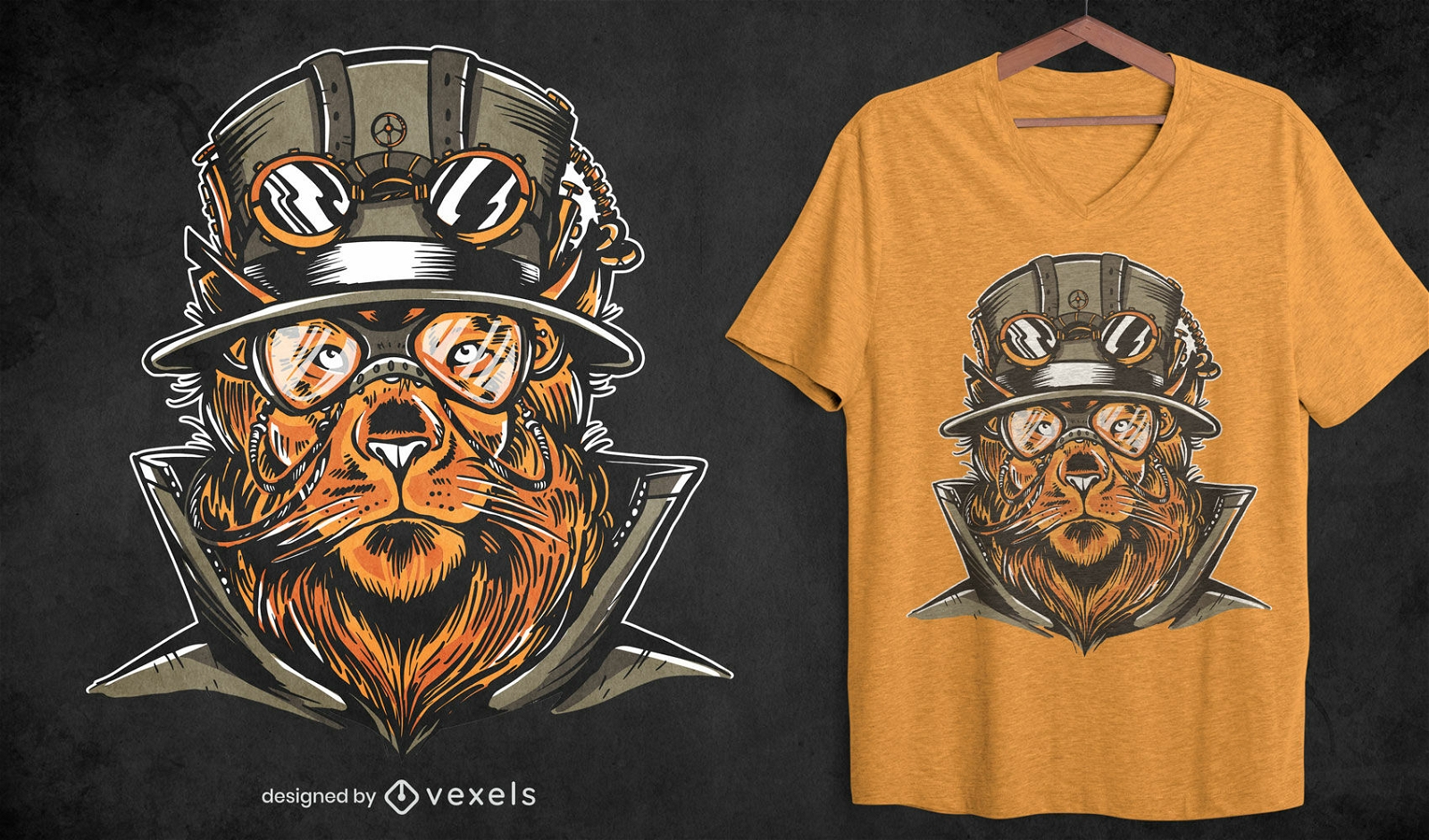 tiger head geometric design for t shirt - Buy t-shirt designs