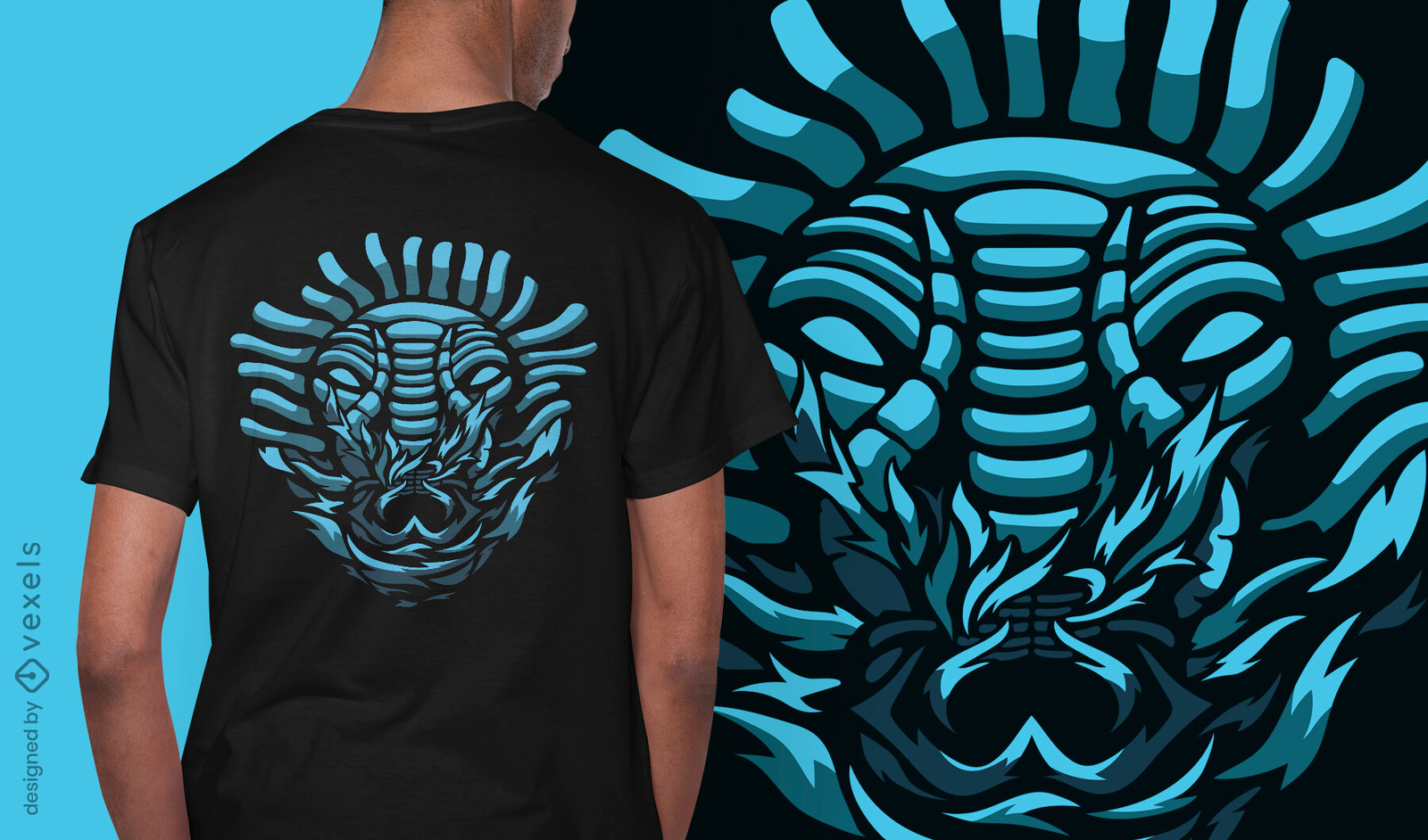 Japanese Evil Creature Dark Anime T-shirt Psd PSD Editable Template