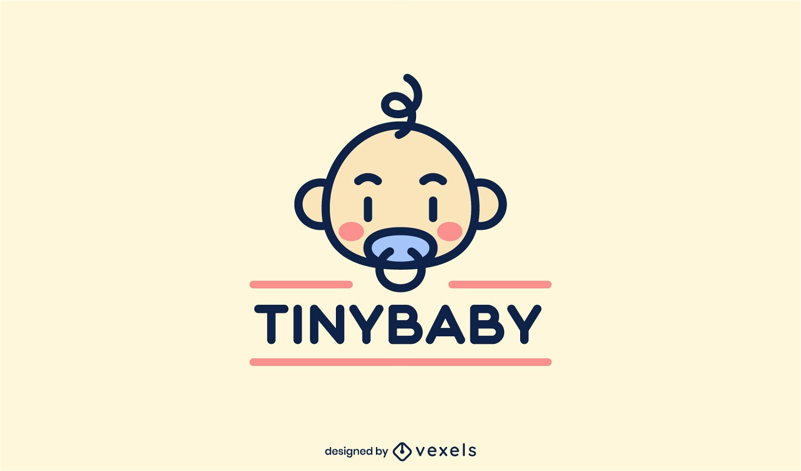 Cute Little Baby Logo Template Happy Stock Vector (Royalty Free) 1355617751  | Shutterstock