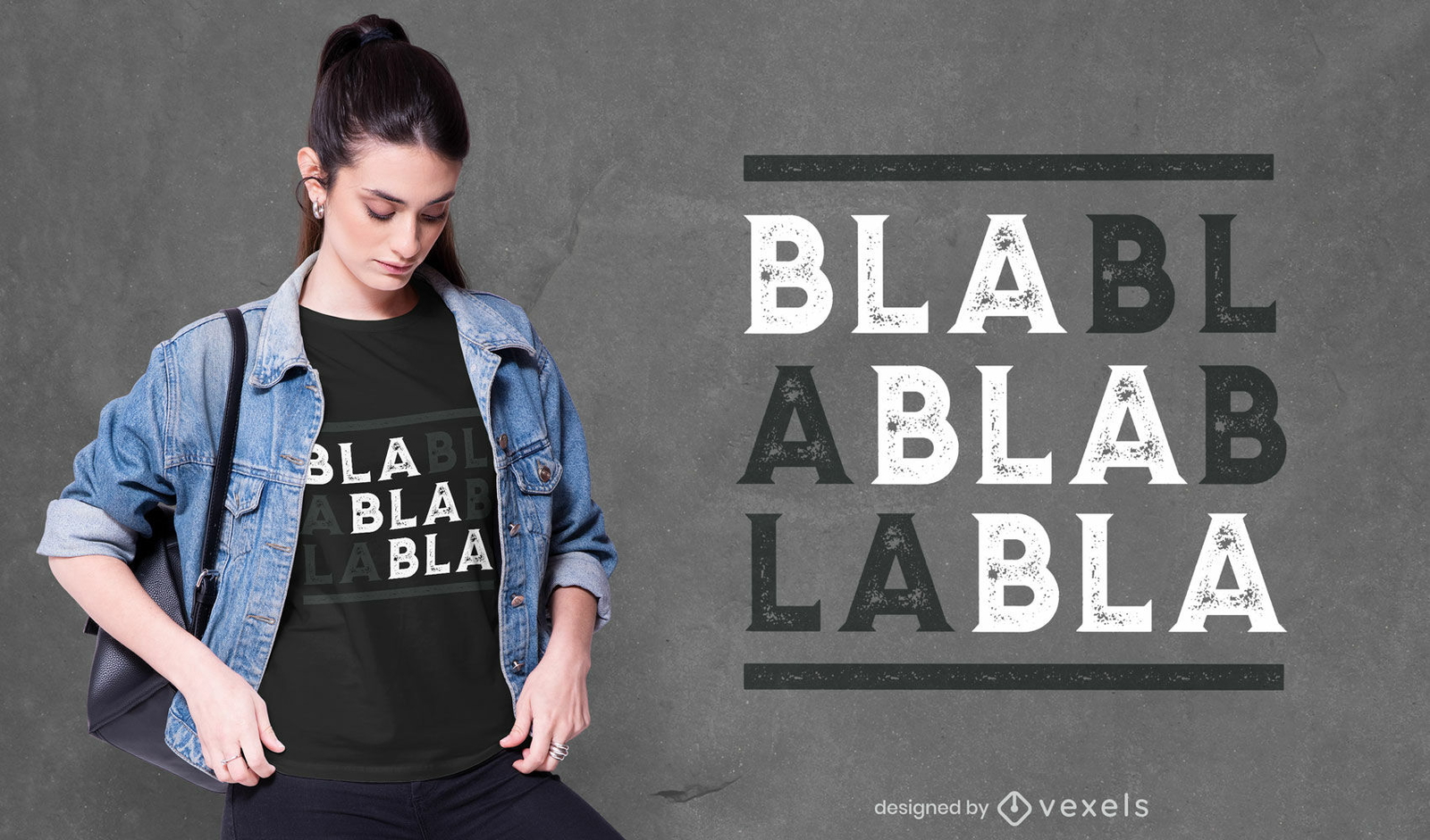 Blah Blah Quote Grunge T shirt Design Vector Download