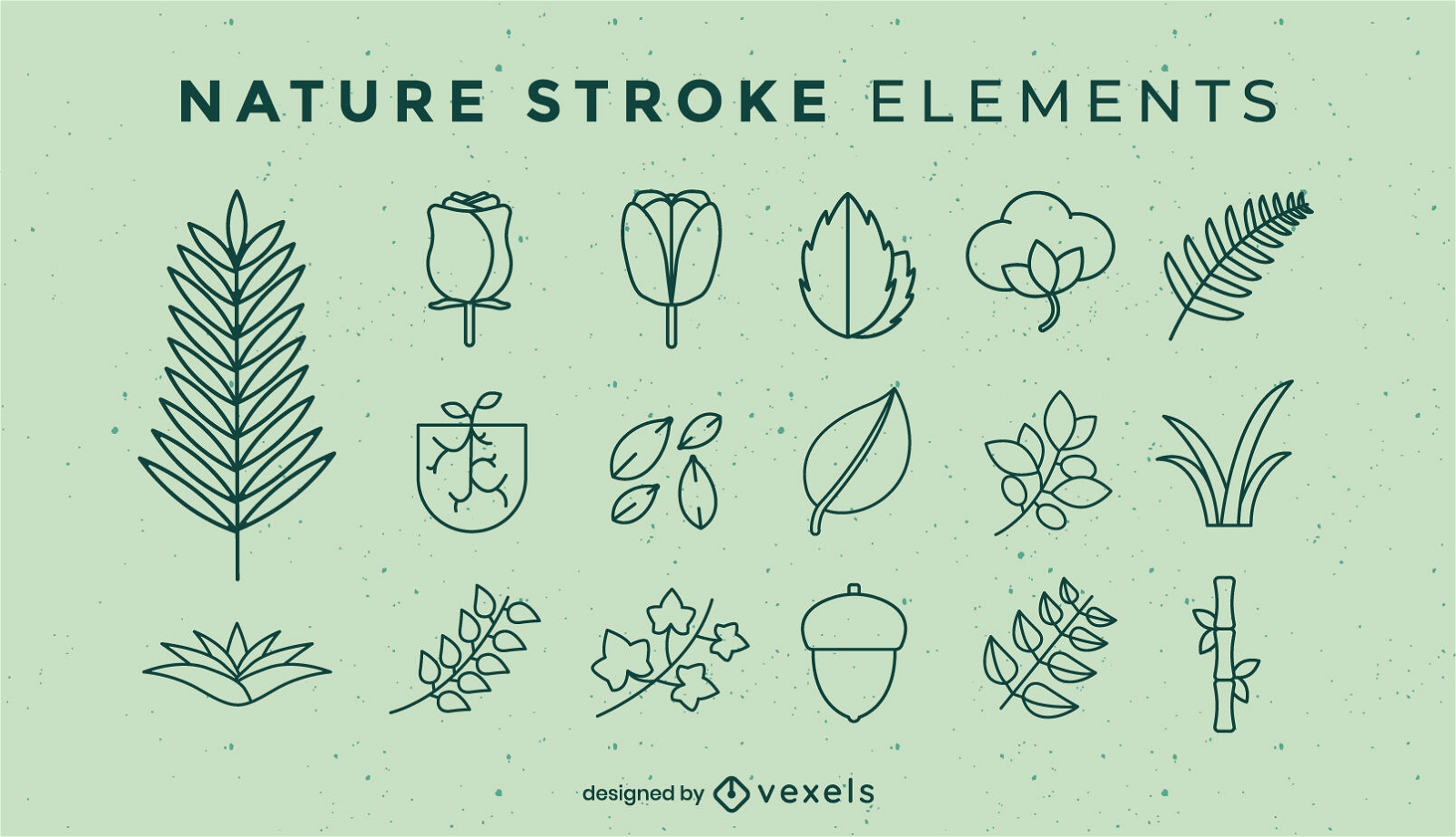 Sticker Set Of Natural Elements