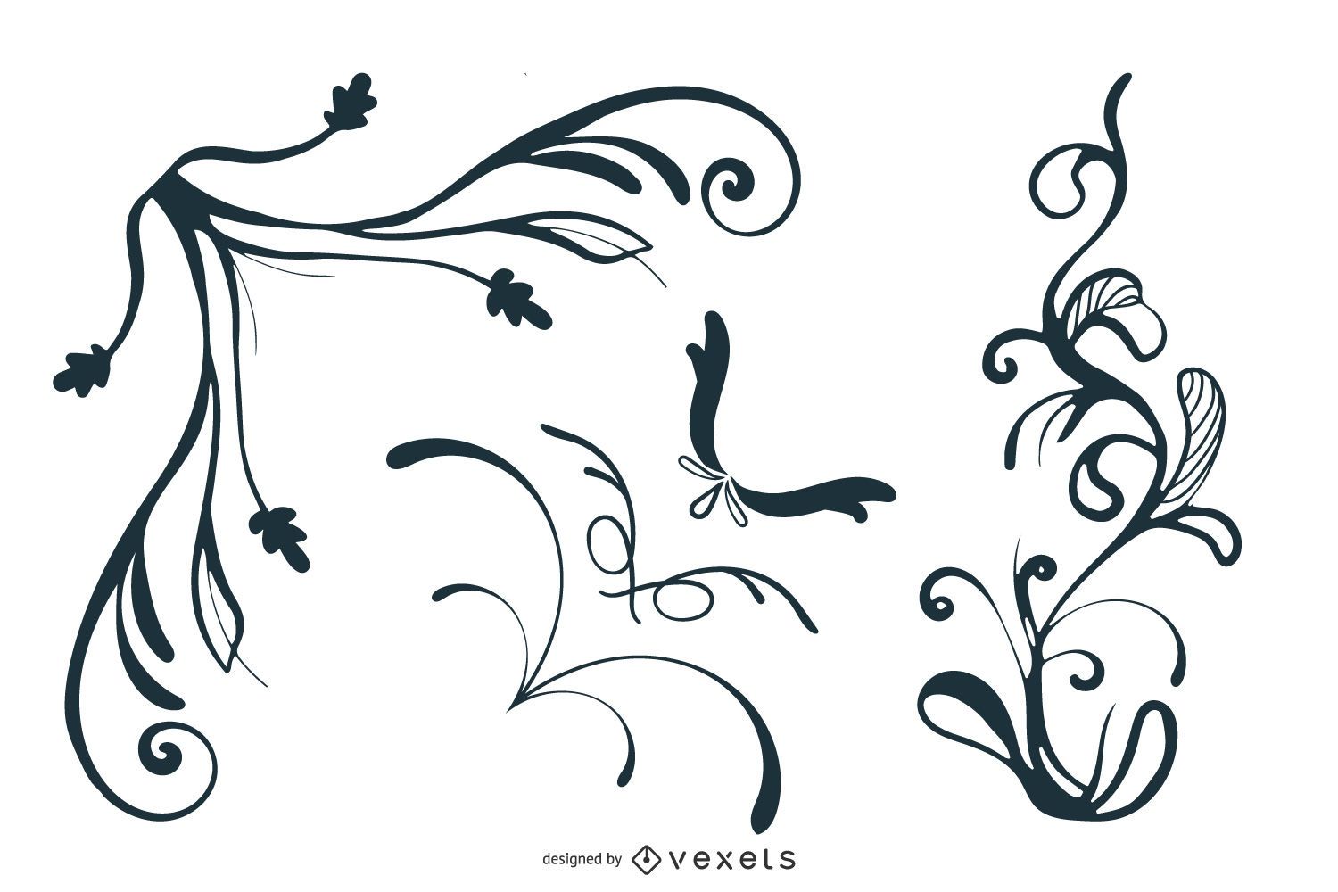 Vector Swooshes Corner Design Vector Download