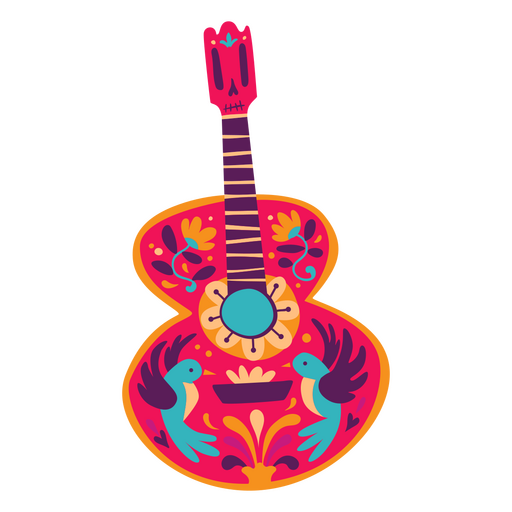 Guitar phẳng màu hồng chết PNG \u0026 Thiết kế SVGGuitar phẳng màu hồng chết PNG \u0026 Thiết kế SVG  