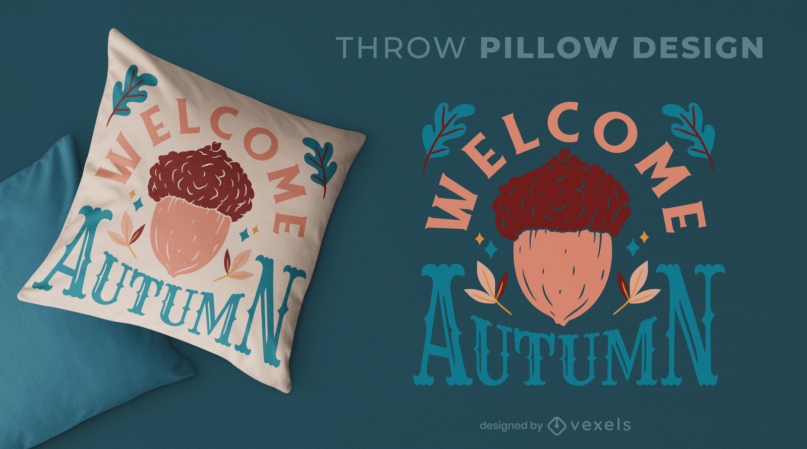 Acorn pillow / Autumn pillow / Fall cushion / nature