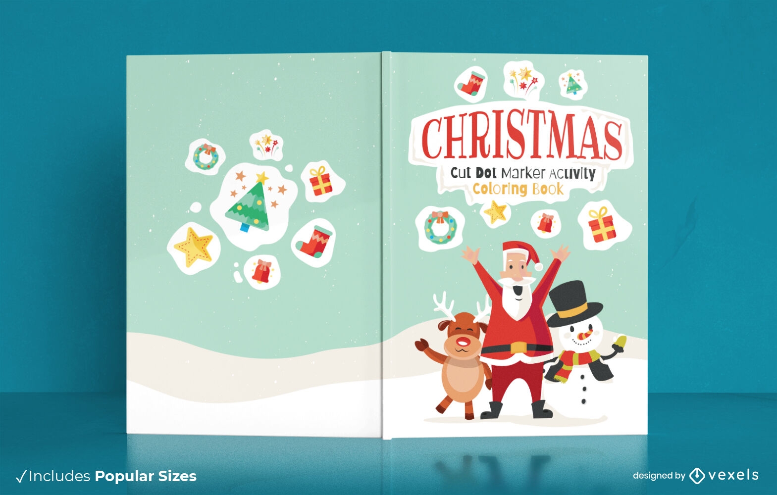 Descarga Vector De Diseño De Portada De Libro De Navidad De Santa Claus