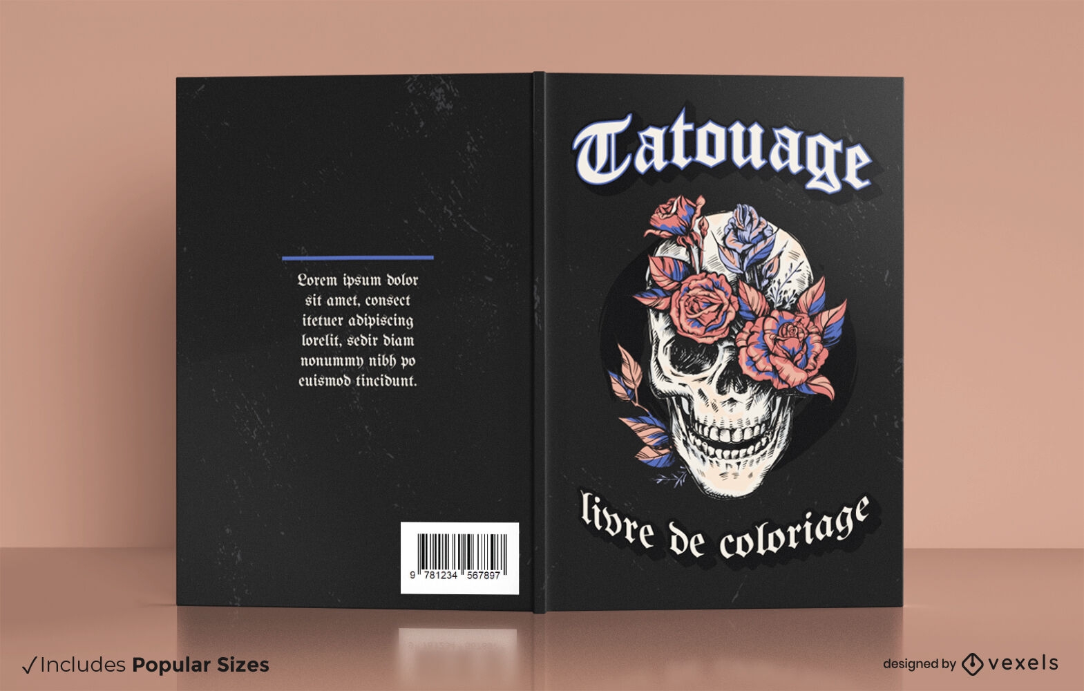 Descarga Vector De Diseño De Portada De Libro De Calavera De Tatuaje