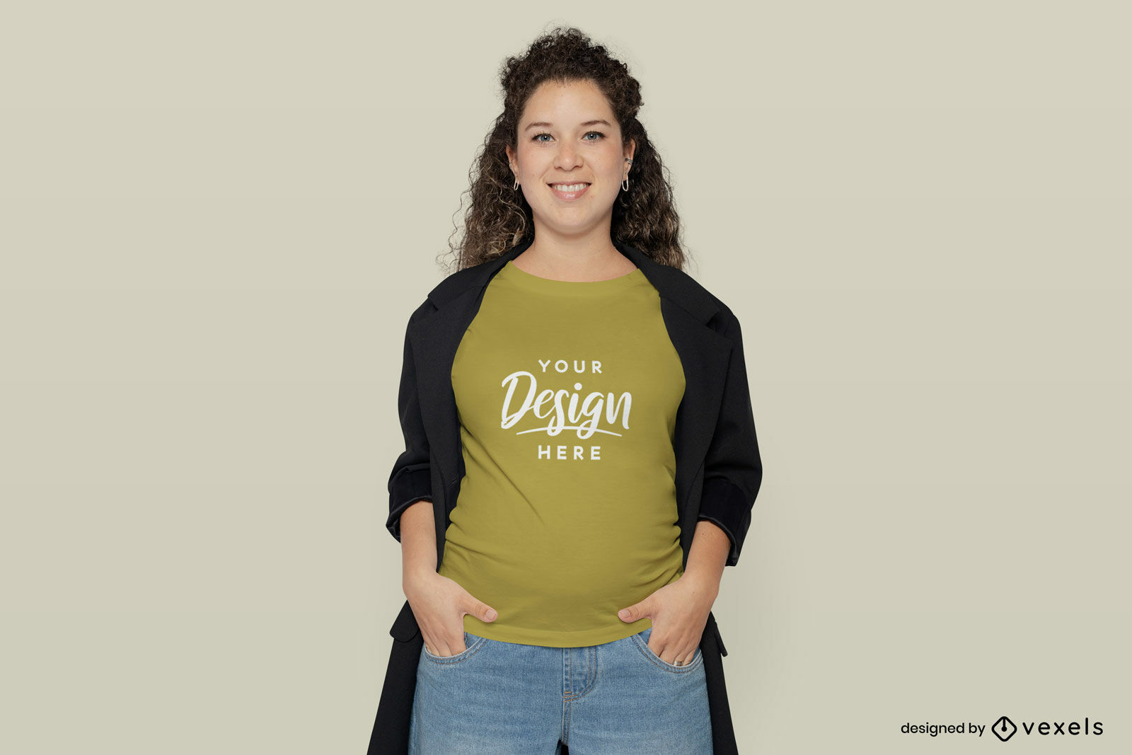 Pregnant Woman T-Shirt Mock-Up