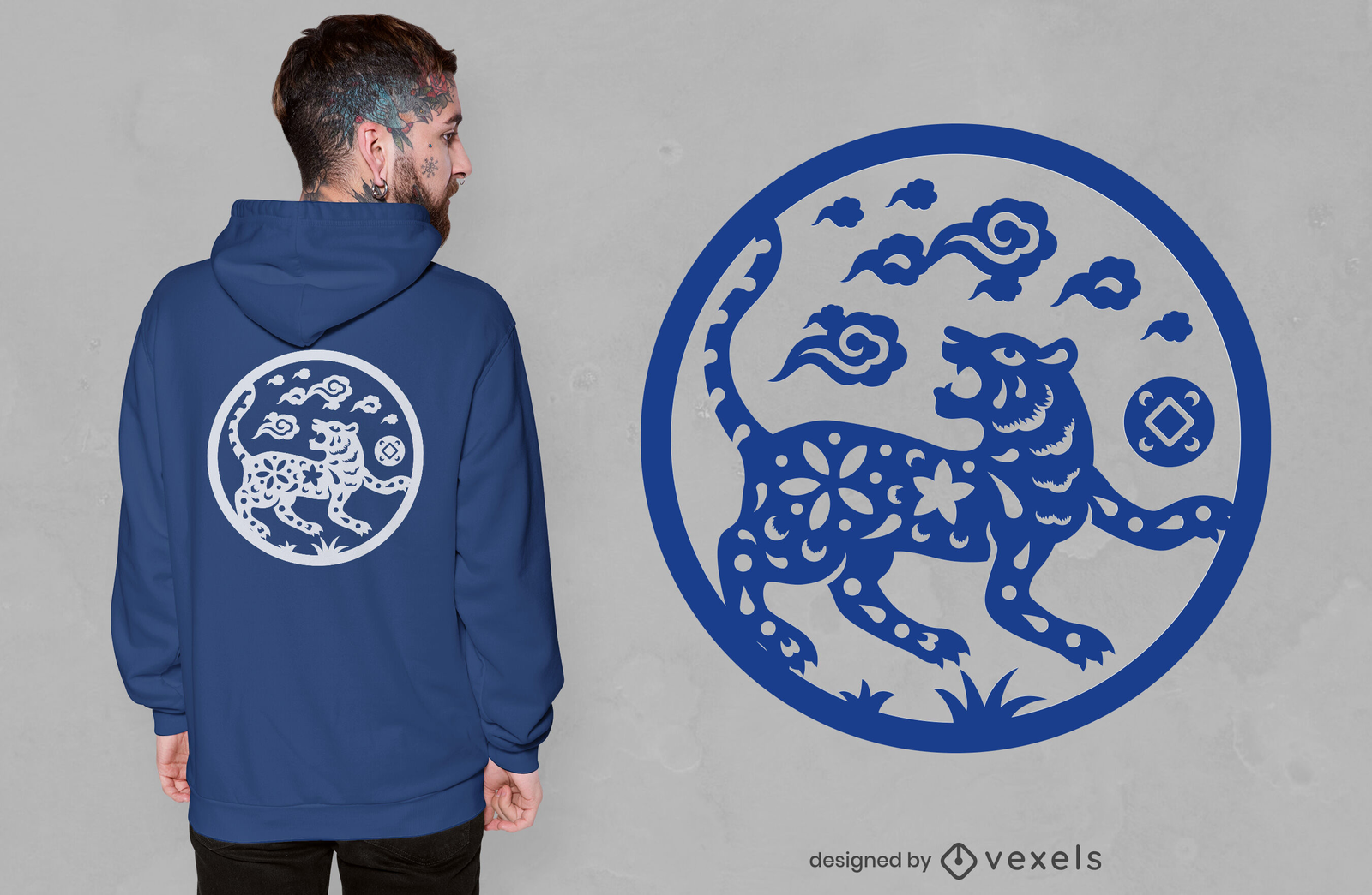 Chinese New Year Tiger T-shirt Design Vector Download