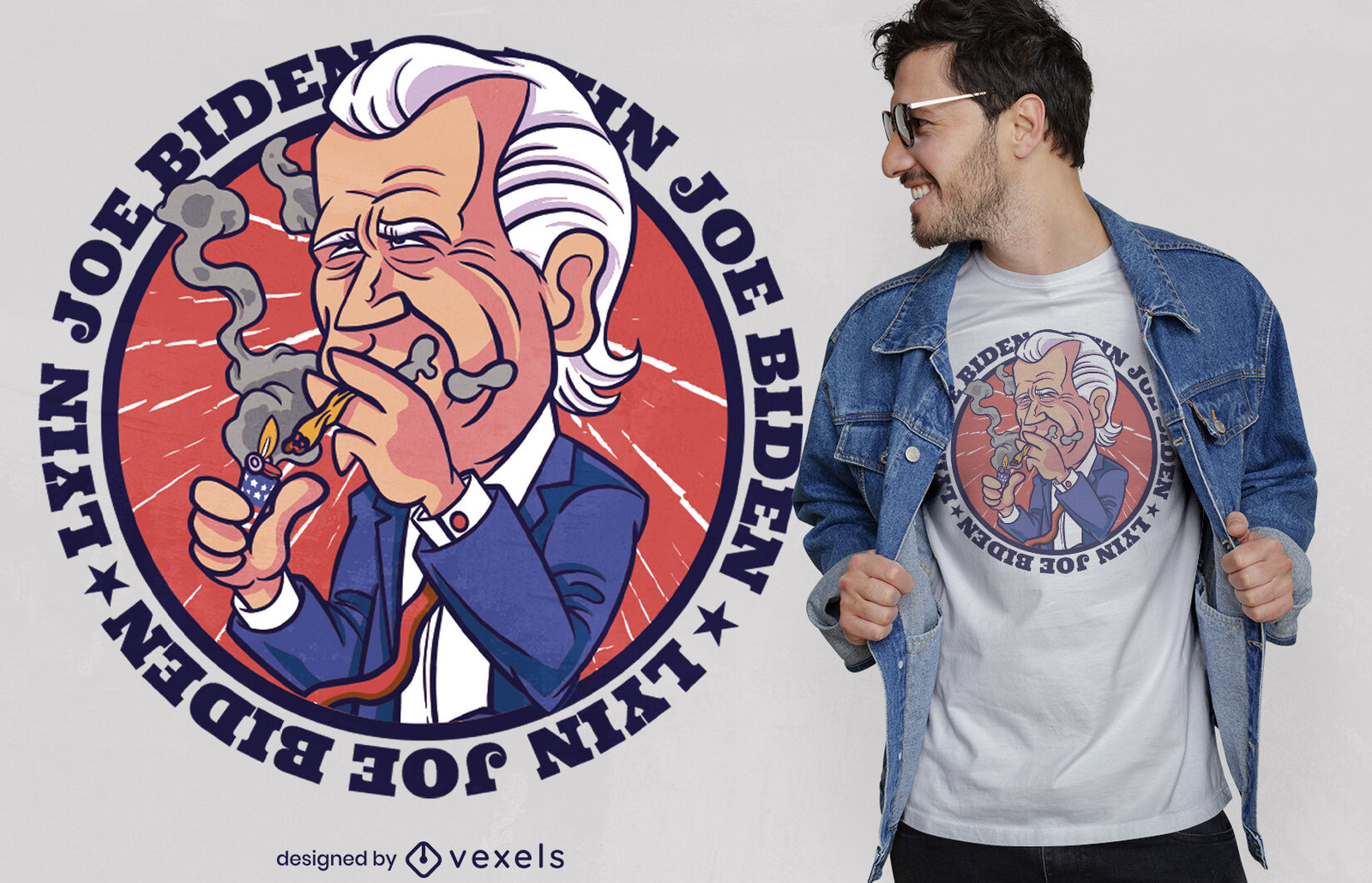 Lyin Joe Biden T-shirt Design Vector Download