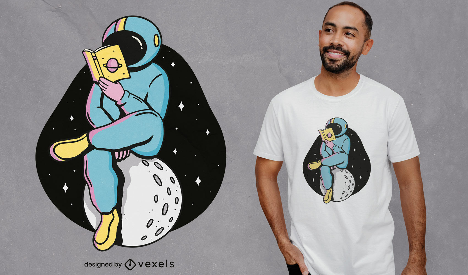 Baixar Vetor De Astronauta Alienígena Desenho De T-shirt Espacial