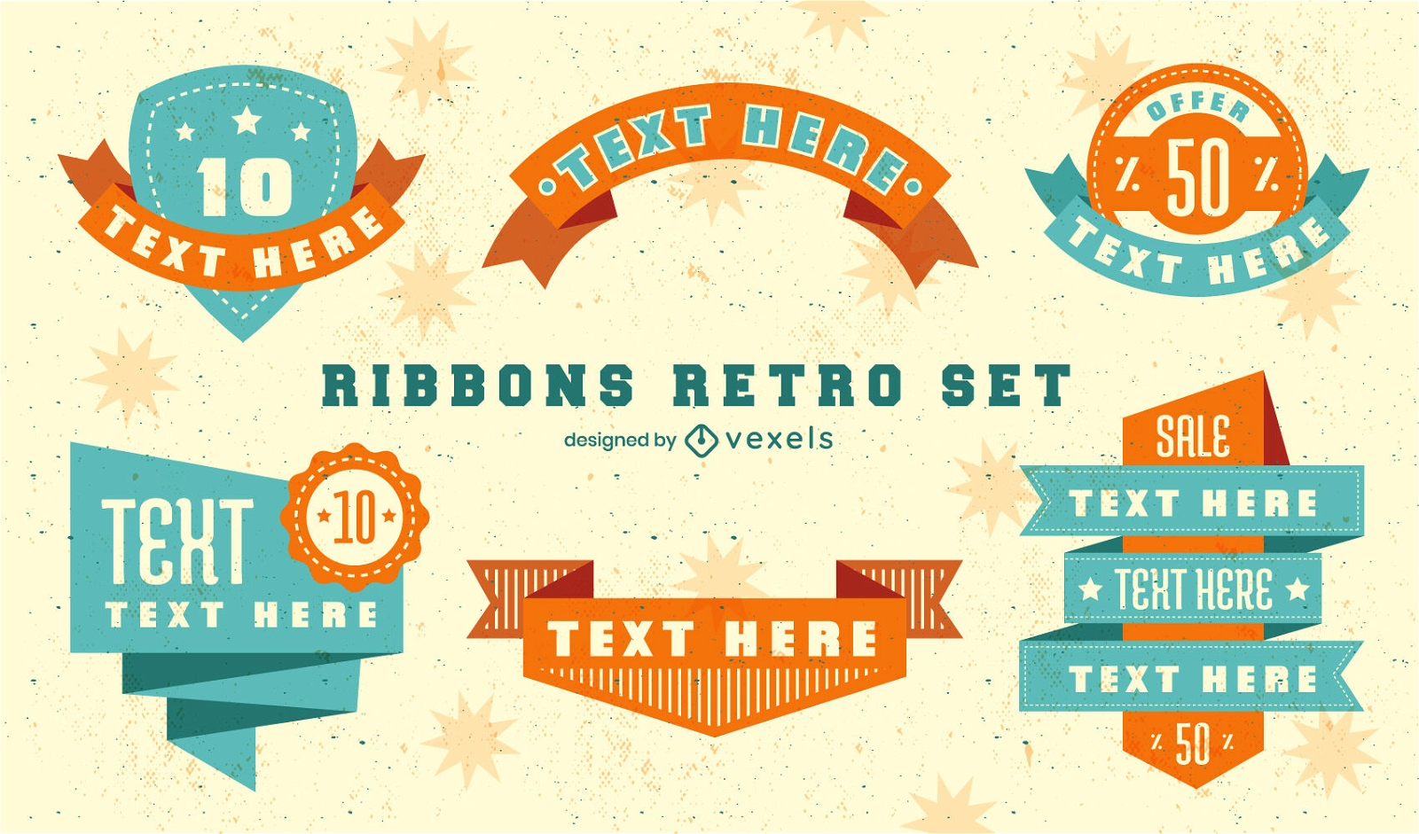 Free: Vector Retro Ribbon - Vintage Ribbon Banner Png 