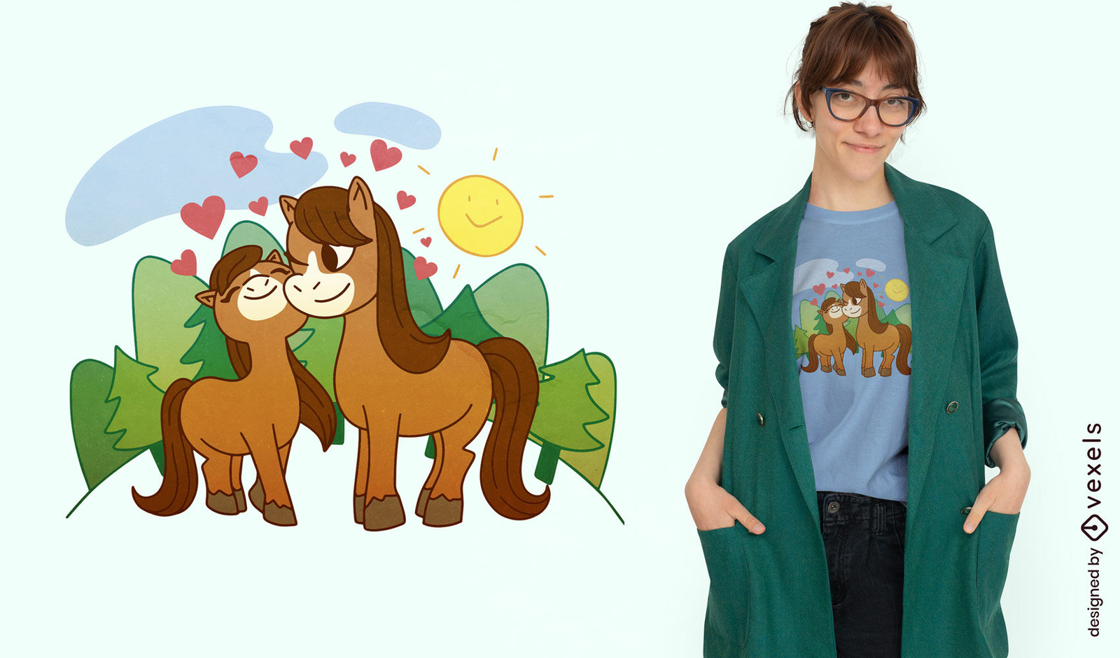 Designs Gráficos para Camisetas e Merch de cavalo de desenho animado