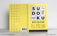 Sudoku Puzzles Solutions Book Cover Design Vector Download