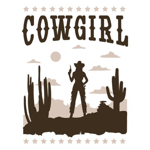 Cowgirl Wild West Quote Badge PNG & SVG Design For T-Shirts