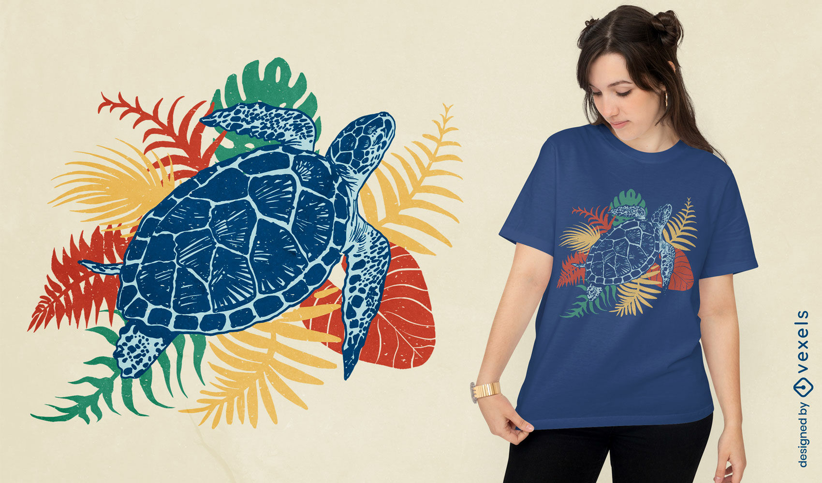 Turtle T-shirt Design, Mountain Splash Graphic by ideal T-shirt