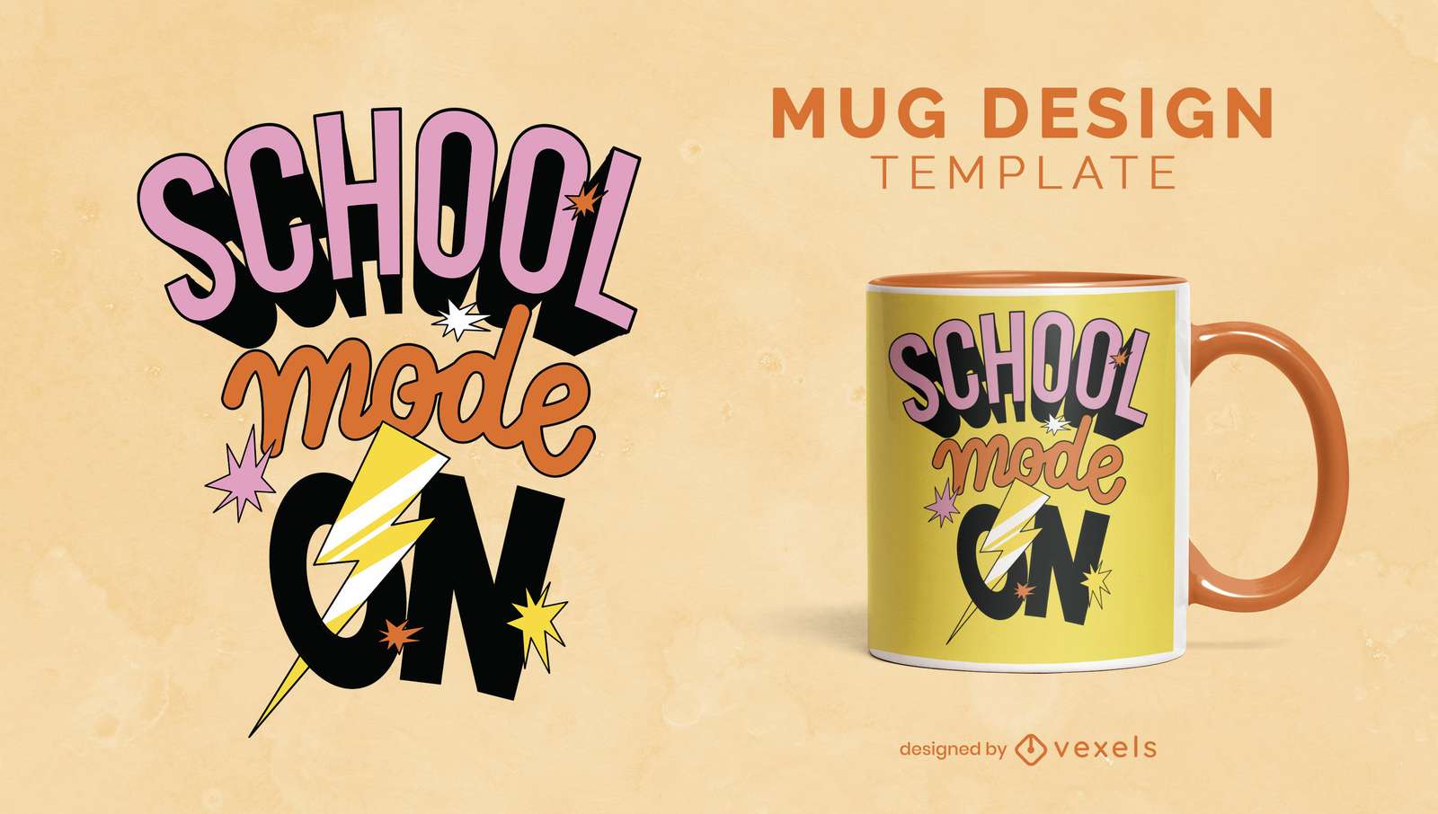 Nerdy Kid School Mug Design Vector Download