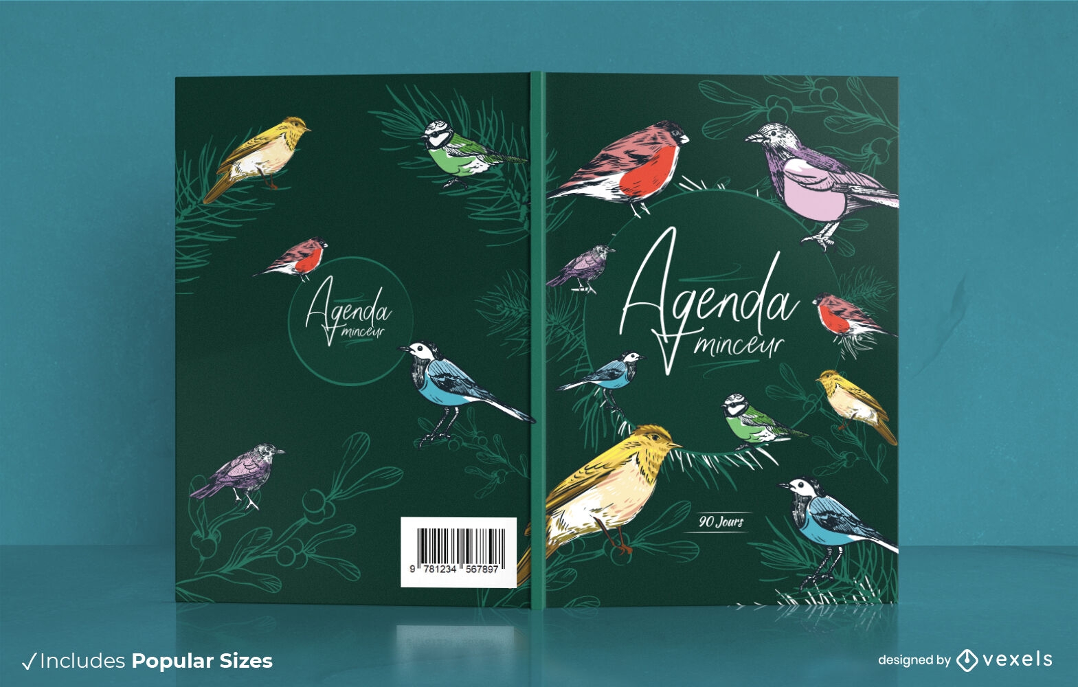 Descarga Vector De Diseño De Portada De Libro De Animales De Aves Coloridas