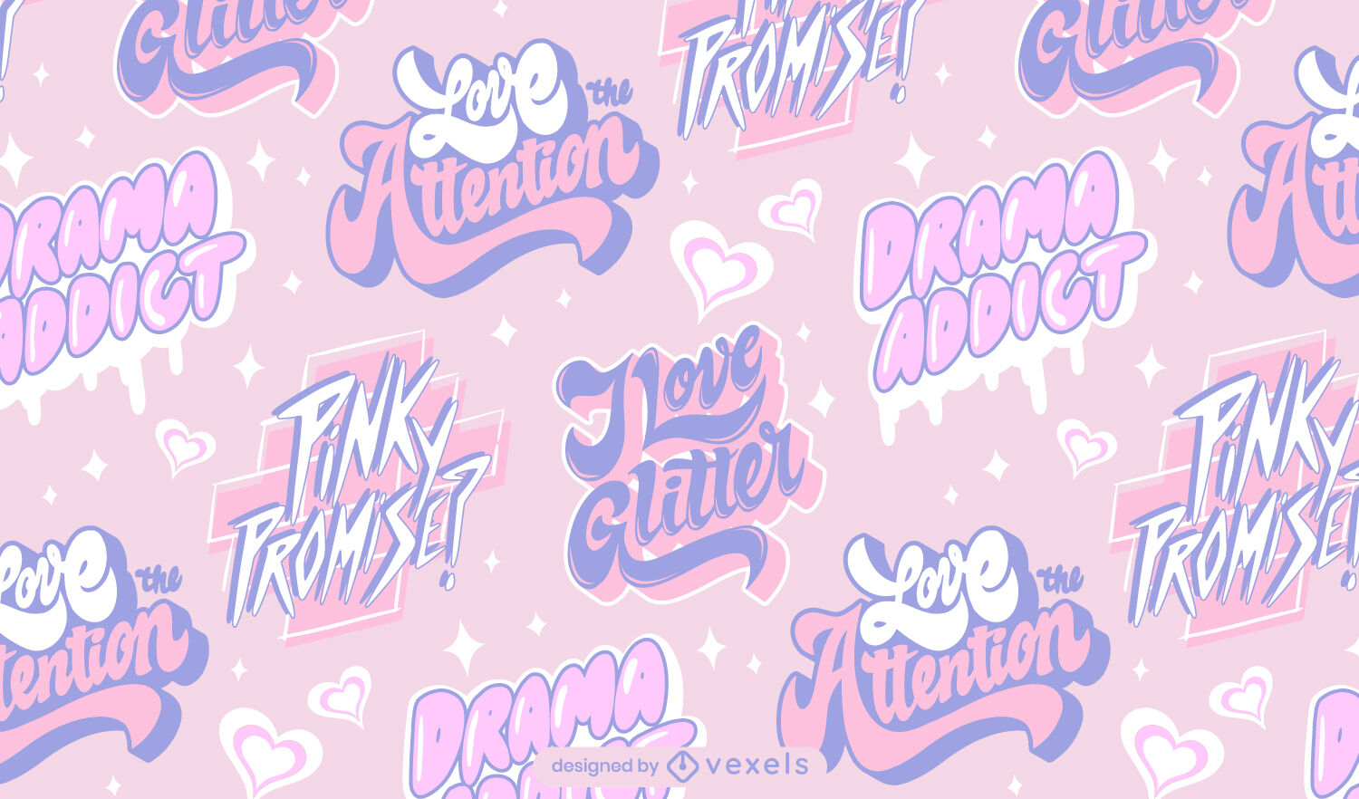 Sassy quotes pattern design