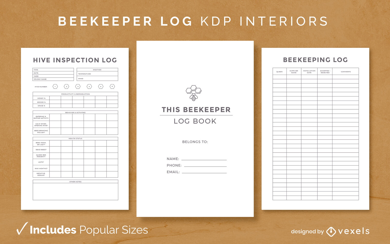 beekeeper-daily-log-design-template-kdp-vector-download