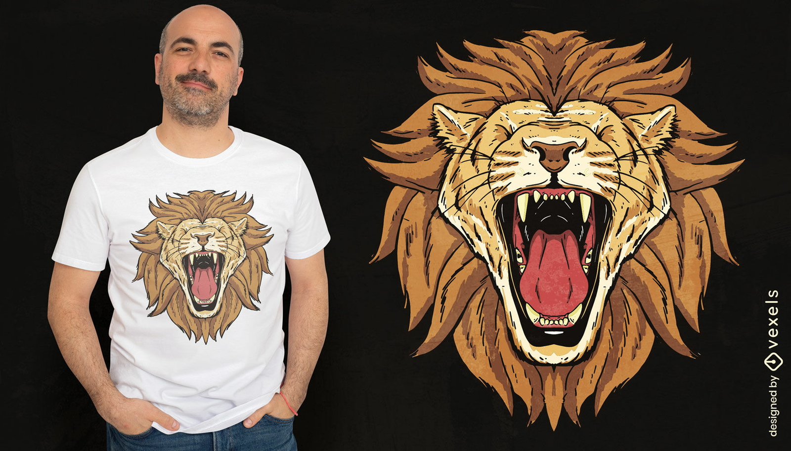 Roaring Majesty, Lion in Smoke Explosion T-Shirt Design Art Print for  Sale by DanyelShirt