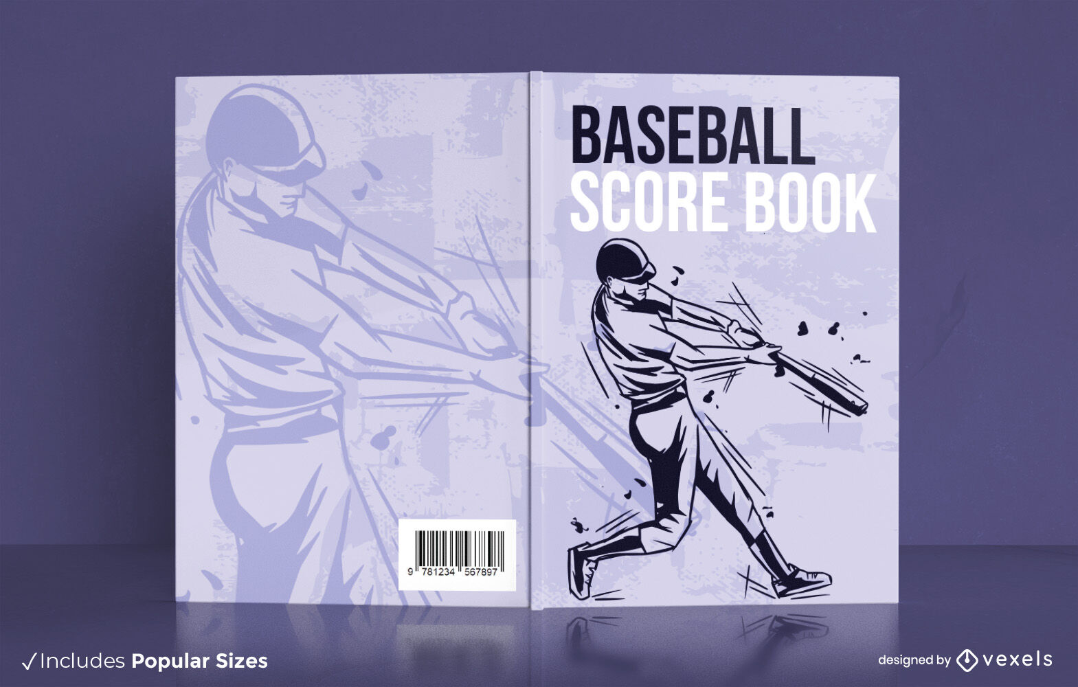 Baseball Score Book Cover Design Vector Download