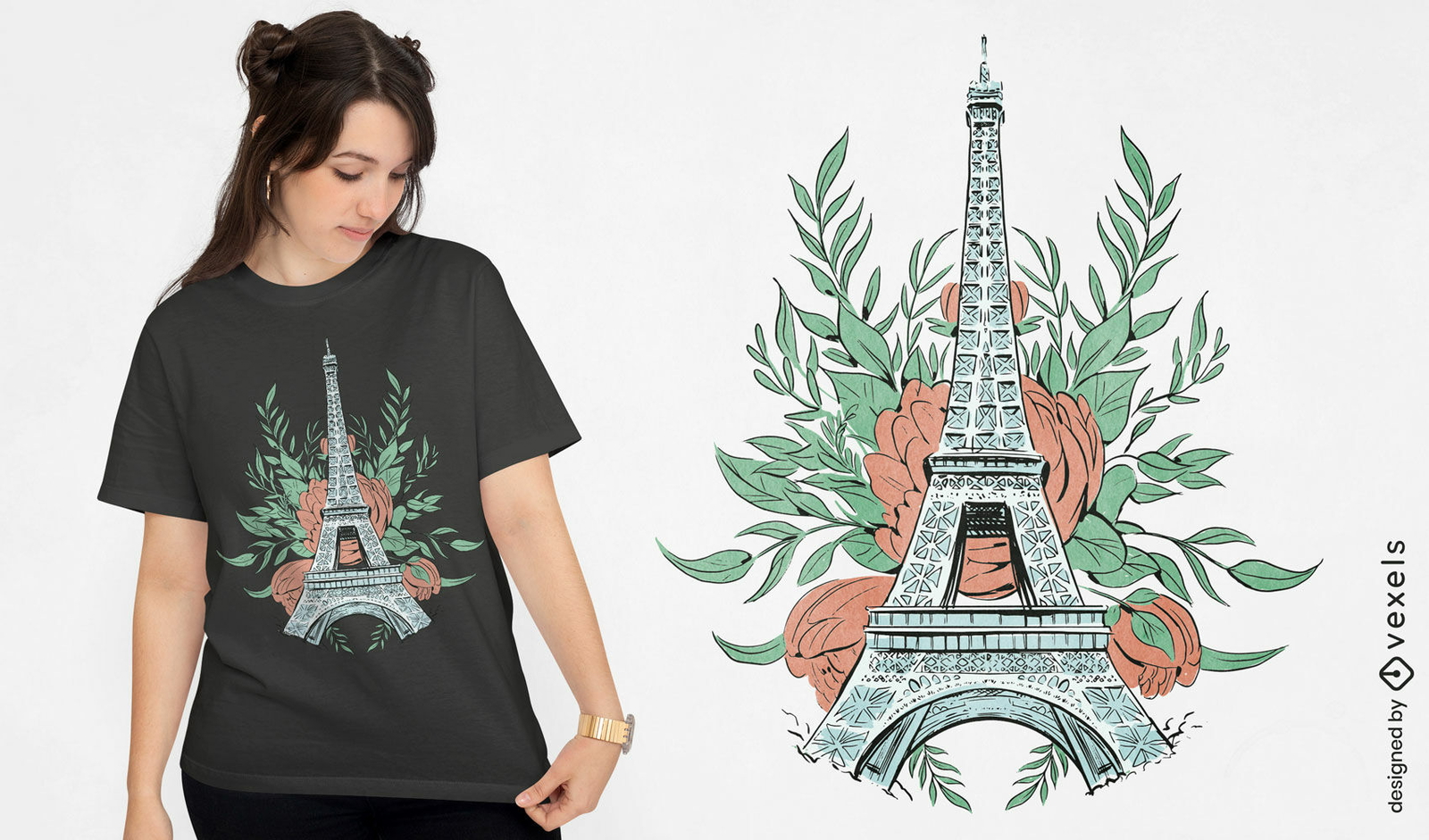 T-shirt with 2024 paris print