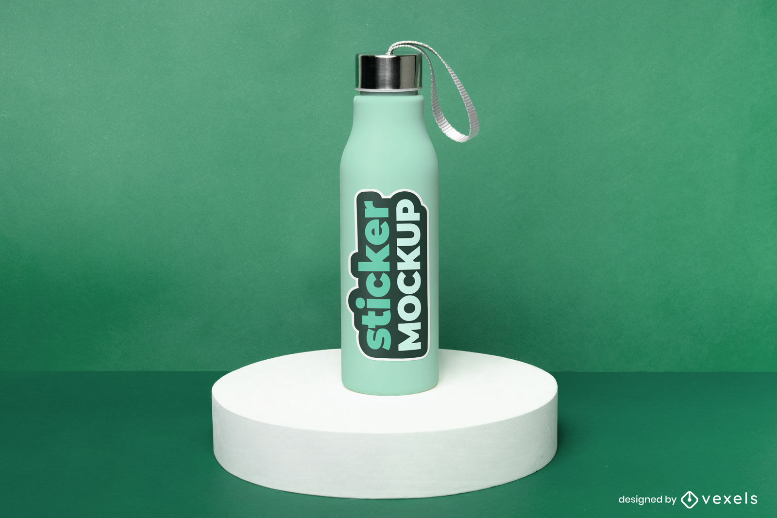 Water Bottle Sticker Mockup Design Psd Editable Template