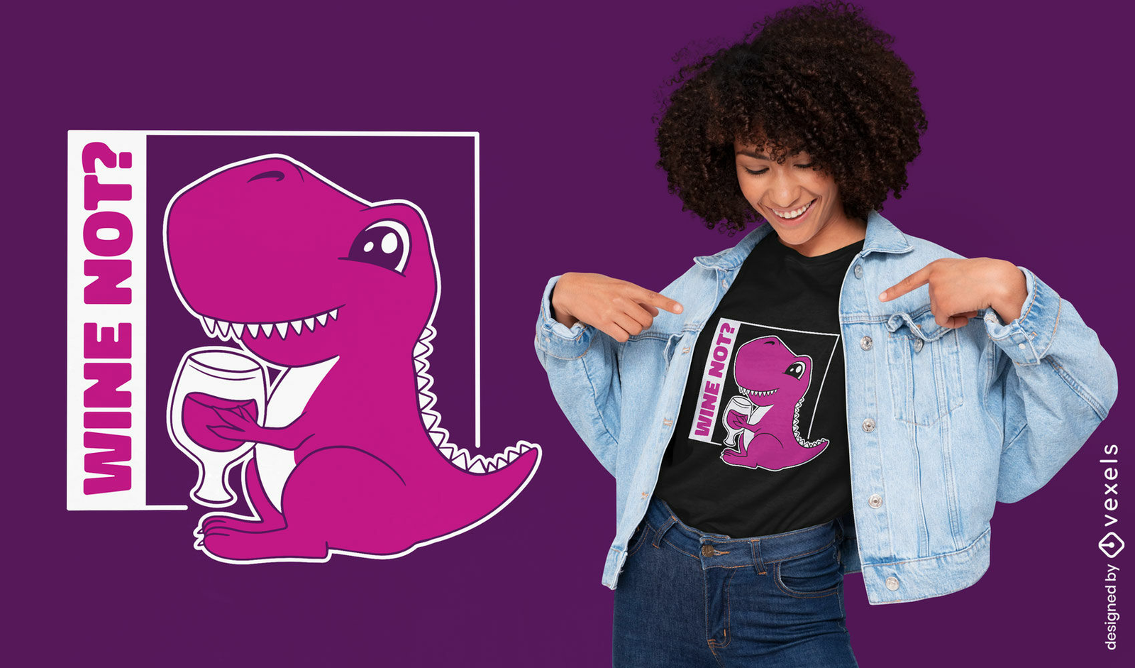 Baixar Vetor De Design De Camiseta T-rex De Desenho Animado