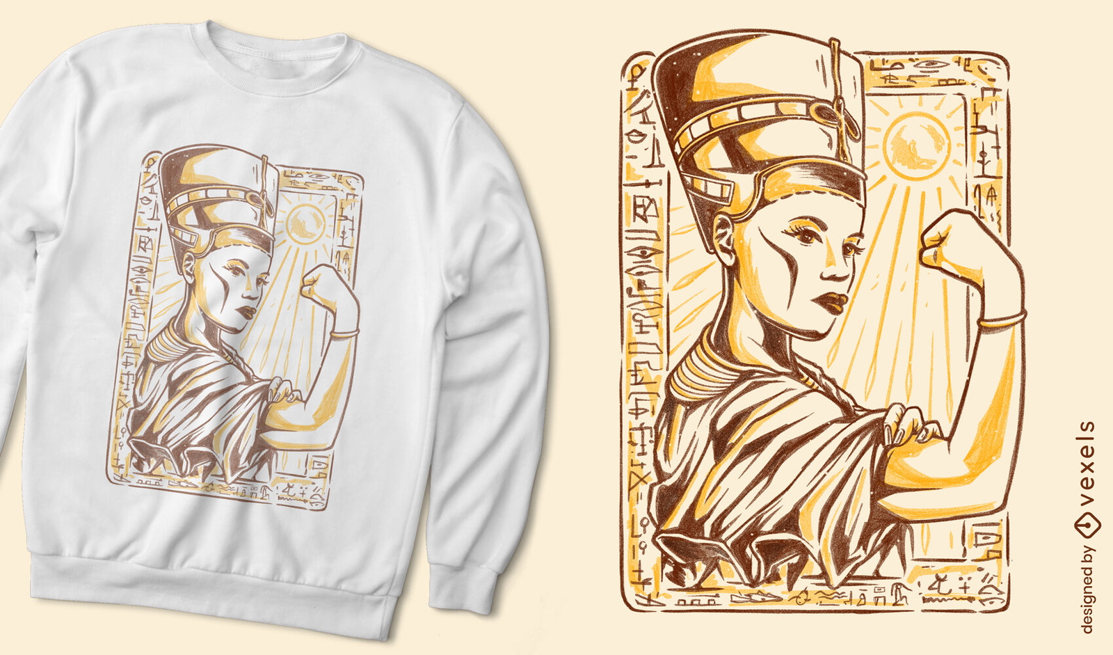 Egyptian Queen Nefertiti T-Shirt Egypt Pharaoh Tshirt